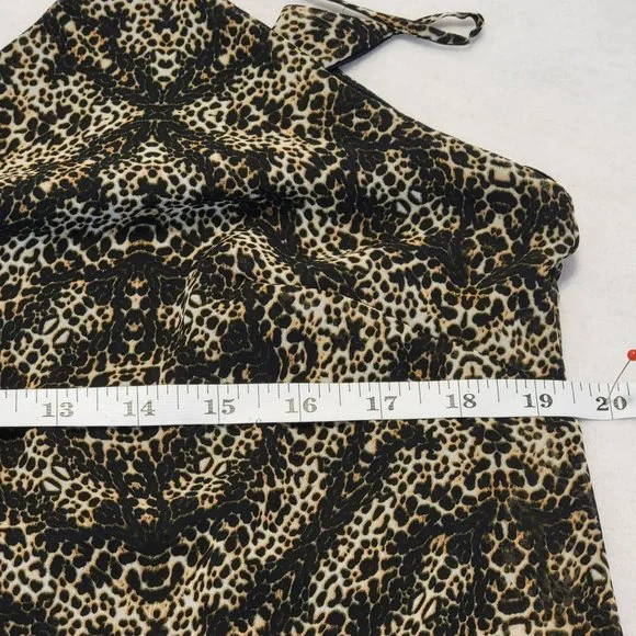 ASTR Women's Large Long Leopard Print with Geometric Pattern Dress Size L NWT - Picture 6 of 9